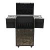 Philipreba 30in-height Rolling Lockable Makeup Train Case, Hairdressing Case, Stylist Beauty Salon Cosmetic Luggage Travel Organizer Tool Box with 4 Storage Compartments and Wheels view 1