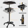 FOGVG Salon Tray Cart on Wheels with Storage Platform, Hairstylist Rolling Carts with Wheels, Hair Salon Cart with Tool Holder Adjustable Height, Hair Tools Organizer Roller Cart for Barber Beauty view 4
