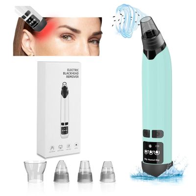 Blackhead Remover - Pink Multi-Function Blackhead Remover Pore Vacuum Heating, Electric Acne Blackhead Remover Tool, 4 Suction Powers with LED Display, Rechargeable Acne Removal Tool Kit.