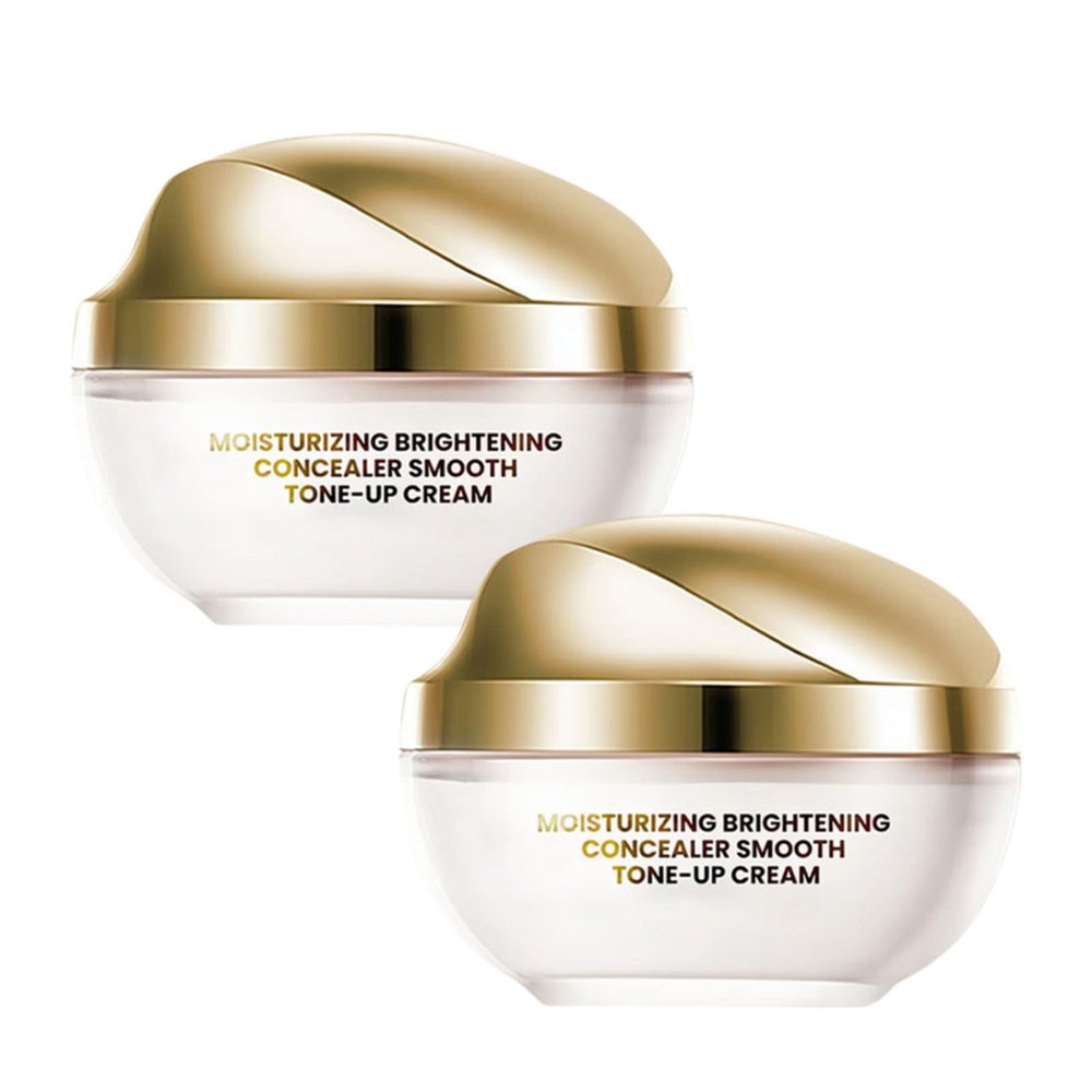 Crema De Maquillaje, Cream Makeup Concealer, Moisturizing ing Concealer Smooth Tone up Cream, Corrector Iluminador Hidratante Crema Tnica (2pcs, 50g)