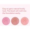 1 Pack of 3 Colors Cute Paw Shape Mini Cream Blush Set, Matte Nude Pink Orange Soft Makeup Blusher Cream, 5.5g * 3 view 2