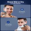 Electric Razor for Men - Rechargeable Electric Shaver for MenPortable Razor for TravelMini Shaver for Travel3D Waterproof - Silver Gray view 3