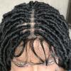Long Lace Braided Wigs, Black 28" Crochet Hair Cornrow Braided Lace Front Synthetic Wig with Fine Hair for Black Women view 3