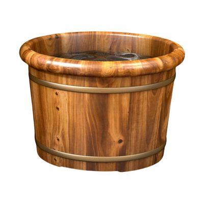 Natural Wooden Footbath Bucket,Wooden Pedicure Basin Thicken Foot Bath Barrels Soaking Foot Tub Middle-Aged and Elderly Health Care Gift Women's Foot Tub, Bath Tub for Women