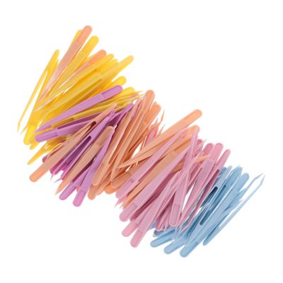 WOONEKY 100pcs Multifunctional Tweezers Eyebrow Tool Lash Curler Beauty Tweezers Makeup Eyelash Applicator Beauty Accessories