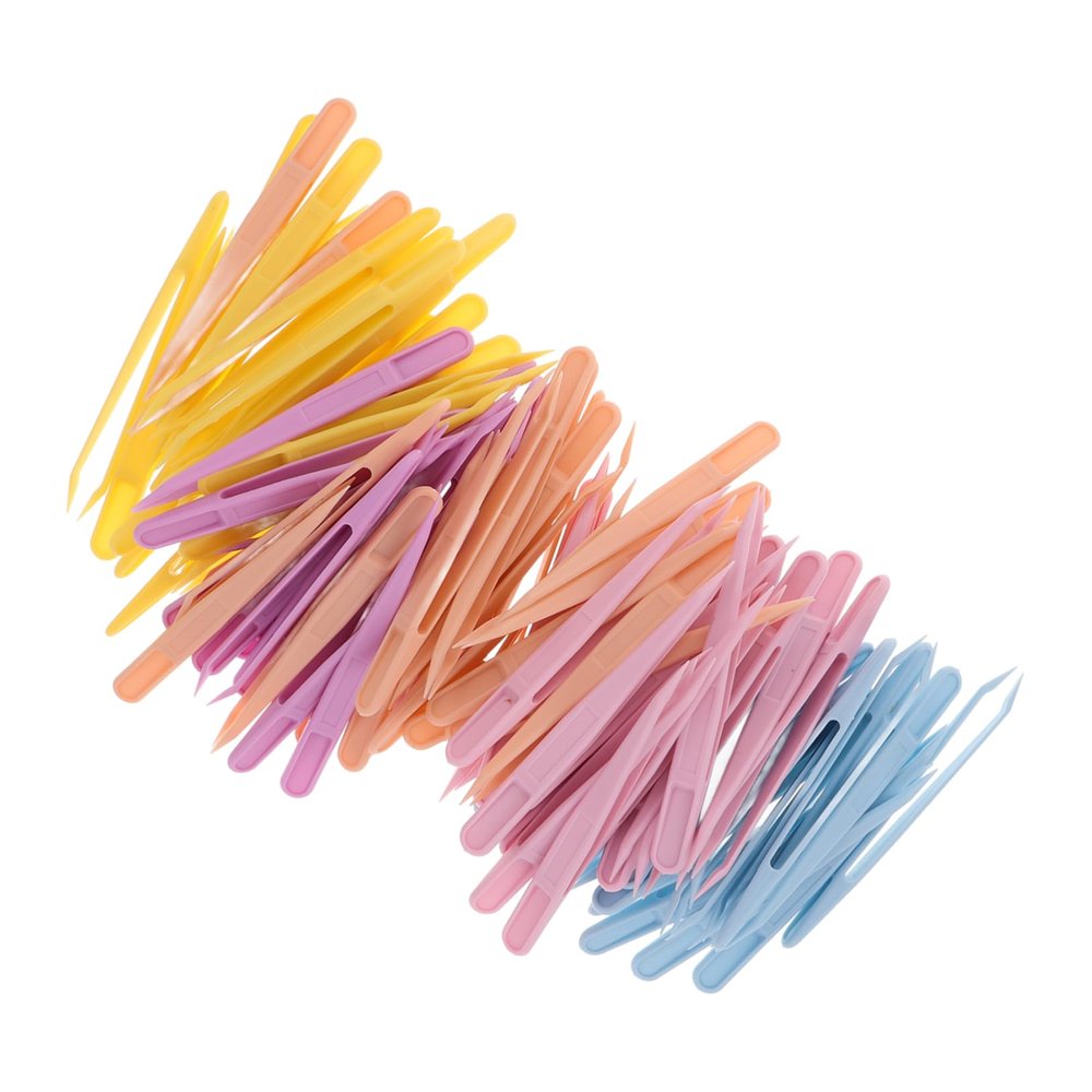 WOONEKY 100pcs Multifunctional Tweezers Eyebrow Tool Lash Curler Beauty Tweezers Makeup Eyelash Applicator Beauty Accessories