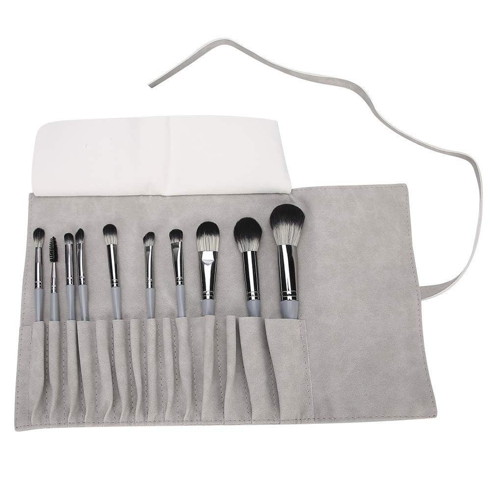OPPWONG Makeup Brush Case, Makeup Brush Bag Portable PU Makeup Brushes Bag 14 Holes Makeup Brushes Case Cosmetics Brushes Set Bag
