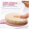 WOONEKY 2pcs Bath Brush Back Scrubber Material Long Handle for Shower Body Bathing Accessories view 4