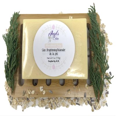 Angel's Skin Skin Brightening Soap with Kojic Acid (For Dark Spots) [4 Oz.] - Jabn aclarador de piel con cido kjico (para manchas oscuras) [4 Oz