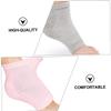 FRCOLOR 4pairs Moisturizing Gel Socks for Cracked Heels Crack Breathable Blend Open Toe Design for Men and Women for Dry Feet Care view 4