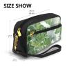 DRTGEDS Grass And Dove Leather Portable Cosmetic Bag Makeup Bag Cute Toiletry Pouch For Women Travel Essentials view 3