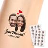 Custom Temporary Tattoos with Photo Personalized Couple Name Fake Tattoos with Picture for Adult Men Women Customized Gifts for Anniversary Wedding Party view 1