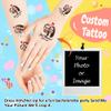 Custom Temporary Tattoos with Photo Personalized Couple Name Fake Tattoos with Picture for Adult Men Women Customized Gifts for Anniversary Wedding Party view 2