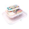 Calantre 3PCS Clear Hard Shell Zipper Cases, Portable Clear Organizer Pouches for Home Storage, Double Zippered Plastic Travel Case, Cosmetic Bag for Make Up Tools, Toiletries, Toy Storage(White) view 1