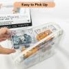 Calantre 3PCS Clear Hard Shell Zipper Cases, Portable Clear Organizer Pouches for Home Storage, Double Zippered Plastic Travel Case, Cosmetic Bag for Make Up Tools, Toiletries, Toy Storage(White) view 4