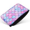 AOKWAWALIY Mermaid Makeup Bag Mermaid Fish scale Cosmetic Bag Zipper Pouch Large Toiletry Bag Travel Make Up Organizer Purse for Women 9.04X5.50X0.20in view 2