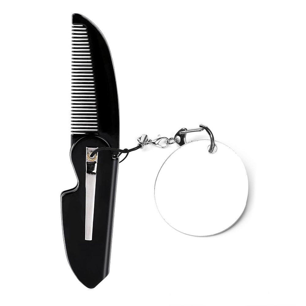Folding Beard Comb With Mustache Comb Smooth Hair Comb Mens Small Pocket Comb For Men