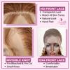 13x4 Lace Front Wigs Human Hair Pre Bleached Knot HD Lace Front Pre Plucked, Brazilian Virgin Human Hair Wigs - 13x4 human hair wig HD lace Wig CRIMP DEEP (Honey Blond - P4/27, 18) - CATCH view 3