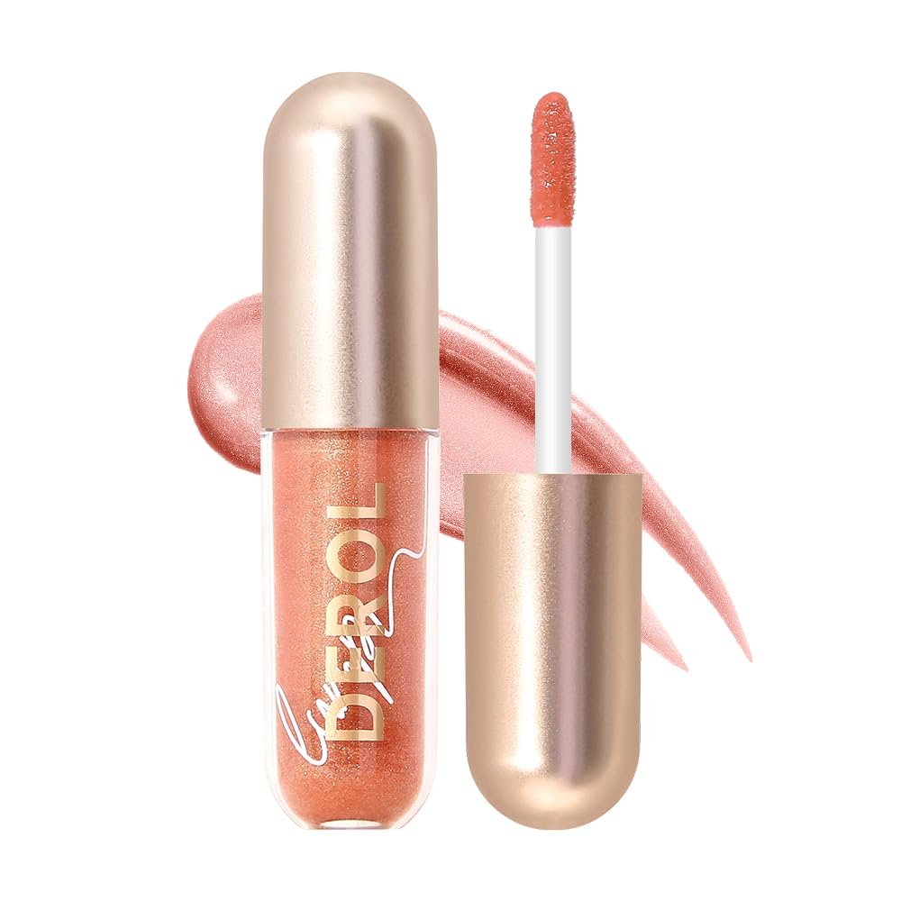 DIDILY Lip Blam Gloss, Tinted Lip Treatment Shimmery Plumping Lip Gloss Non-Sticky Long-Lasting Lips Oil,Lakeside