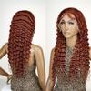 13x4 CATCH Lace Wigs Pre Bleached Knot HD Lace Front Pre Plucked, Brazilian Virgin Human Hair Wigs - 13x4 human hair wig HD lace Wig CRIMP DEEP (Reddish Brown, 18) view 2