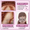 13x4 CATCH Lace Wigs Pre Bleached Knot HD Lace Front Pre Plucked, Brazilian Virgin Human Hair Wigs - 13x4 human hair wig HD lace Wig CRIMP DEEP (Reddish Brown, 18) view 3