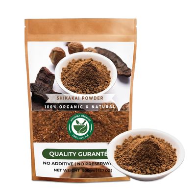 AYUSHKA ORGANIC Shikakai Powder | Acacia concinna | Natural Hair Care | Cleansing (17.7 OZ | 500 gm)