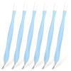6 Pcs Cuticle Trimmer Pusher Remover, Rubber Tip Gentle on Nail Bed, Cuticle Dead Removal Fork, Nail Cleaner Tools for Fingernail and Toenail view 1