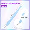 6 Pcs Cuticle Trimmer Pusher Remover, Rubber Tip Gentle on Nail Bed, Cuticle Dead Removal Fork, Nail Cleaner Tools for Fingernail and Toenail view 2