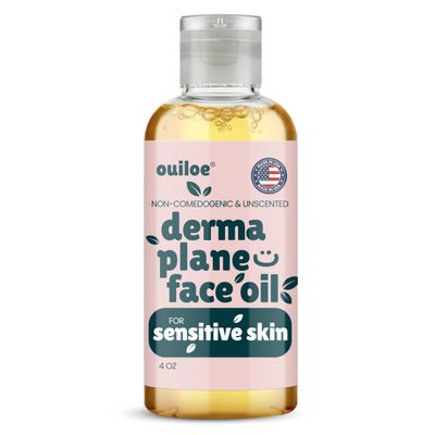 Dermaplane Oil for Sensitive Skin - Non Comedogenic Face Shaving Oil for Women - Unscented, Safe for Acne Prone Skin, Non Irritating & Non Greasy Face Oil for Dermaplaning Tool & Razors, 4oz by Ouiloe