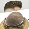 Hair Wonders Toupee For Men Real Human Hair System For Men Full Swiss Lace Mens Toupee Lace Hair Piece For Men Hair System Bleached Knots 8x10 120% Medium light density 17# DARK ASH BLONDE view 1