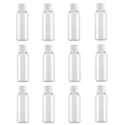 12PCS 30ml/1oz Refillable Cosmetic Packing Bottle with Screw-Top Travel Size Lotion Dispenser Cleanser Shower Gel Emulsion Lotion Liquid Sample Storage Container
