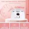 Waxing Kit -Digital Wax Warmer Machine for Hair Removal with 4 Packs of Hard Wax Beads & Silicone Pot for Full Body, Legs, Face, Eyebrows, Bikini, Brazilian at Home Waxing Kit for Women Men view 3