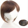 YAIRYANGTZE Clip in Toppers Human Hair Top Wiglet Womens Top Hairpieces with Bangs for Thinning Hair (Off Black,12") view 4