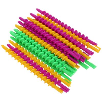 FRCOLOR 40pcs Spiral Hair Perm Rods Colored Curling Rods for Women Professional Hairdressing Tool for Dynamic Curls for Salon Home Use for Hair Styling