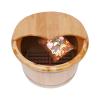 DEIGEHJRE Wood Foot Soaking Tub, Foot Bath Basin Massage Barrel Feet Relax Spa Bucket Kit, Pedicure Bowl Plus Cover Plate for Relaxing Foot, Pedicure Barrel for Foot Bath, Soak, Spa, Sauna view 2