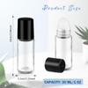 16 Pcs 30ml/1oz Glass Deodorant Roller Bottle Clear Roll-On Deodorant Containers with Black Lid for Essential Oils Cosmetic view 2
