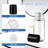 16 Pcs 30ml/1oz Glass Deodorant Roller Bottle Clear Roll-On Deodorant Containers with Black Lid for Essential Oils Cosmetic view 3