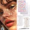 Vodolo Glitter Freckles Face Tattoo,6PCS Festival Rave Accessories for Women,Gold Silver Face Waterproof Sparkles Freckles Half Magic Makeup Jewels Stickers (6PCS) view 1