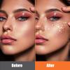 Vodolo Glitter Freckles Face Tattoo,6PCS Festival Rave Accessories for Women,Gold Silver Face Waterproof Sparkles Freckles Half Magic Makeup Jewels Stickers (6PCS) view 2