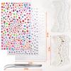 Vodolo Glitter Freckles Face Tattoo,6PCS Festival Rave Accessories for Women,Gold Silver Face Waterproof Sparkles Freckles Half Magic Makeup Jewels Stickers (6PCS) view 3