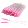 Mekupeu 50 pcs Glitter Disposable Mascara Brushes Crystal Silicone Eyelash Brushes Mascara Wands Applicator Eyelash Extensions Makeup Tools Eyebrow Brush (All pink) view 1