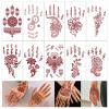 10 Sheets Brown Henna Tattoo Kit, Lace Fake Tattoos Semi Permanent Tattoo Stickers Waterproof Henna Tattoo Stickers for Women Wedding Party Festival Tattoos Decorations(Henna Tattoo) 620 view 1