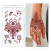 10 Sheets Brown Henna Tattoo Kit, Lace Fake Tattoos Semi Permanent Tattoo Stickers Waterproof Henna Tattoo Stickers for Women Wedding Party Festival Tattoos Decorations(Henna Tattoo) 620 view 2