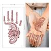10 Sheets Brown Henna Tattoo Kit, Lace Fake Tattoos Semi Permanent Tattoo Stickers Waterproof Henna Tattoo Stickers for Women Wedding Party Festival Tattoos Decorations(Henna Tattoo) 620 view 3