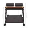 DCEHKR Portable Trolley Cart for Foot Rest, Pedicure Chair for Nail Tech, Pedicure Foot Rest Cart with Wheels, Beauty Salon Nail Trolley Cart for Foot Rest, Portable Manicure Table (Coffee) view 4