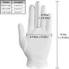 100% Cotton Women's Gloves - 10 Pairs, White, Dry Hands Eczema - Serving - Archival Coin Jewelry Inspection view 3