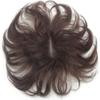 YAIRYANGTZE 17cm Wavy Real Human Hair Toppers Toupee for Women with Thinning or White Hair (Off Black 7x7cm,17cm/ 6.7 inch) view 1