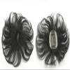 YAIRYANGTZE 17cm Wavy Real Human Hair Toppers Toupee for Women with Thinning or White Hair (Off Black 7x7cm,17cm/ 6.7 inch) view 3