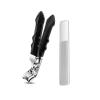 Angled Head Nail Clippers for Seniors, Black Nail Clippers for Men Women,Ergonomic Toenail Clipper for Thick Nails, Premium Steel Nail Cutter Trimmer with Catcher for Men Women view 1