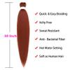 Burgundy Braiding Hair Pre Stretched 30 Inches Wine Red EZ Braiding Hair Yaki Texture 8 Packs/Lot Braid Hot Water Setting Professional Synthetic Braiding Hair Extensions (8pcs,30",#900) view 3